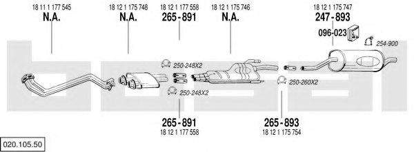 BOSAL 020.105.50 Exhaust System